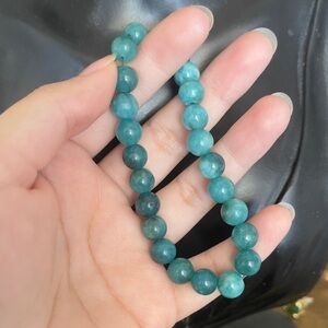 Amazonite beaded adjustable bracelet